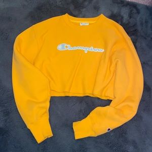 Brand new cropped orange champion hoodie